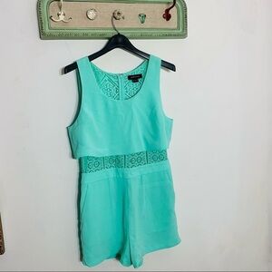 Marciano mint green lace crop top romper women’s size 8